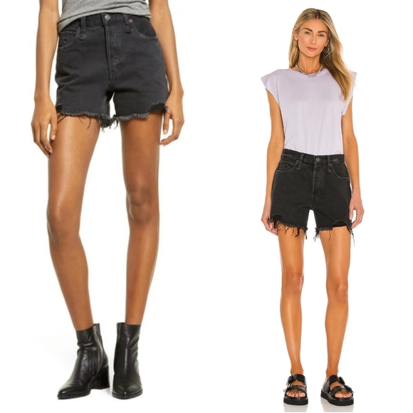 Free People Pants - NWT REVOLVE People Makai Cutoff Short in Washed Black Size 25